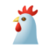 a chickens face as an icon