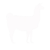 white llama silhouette