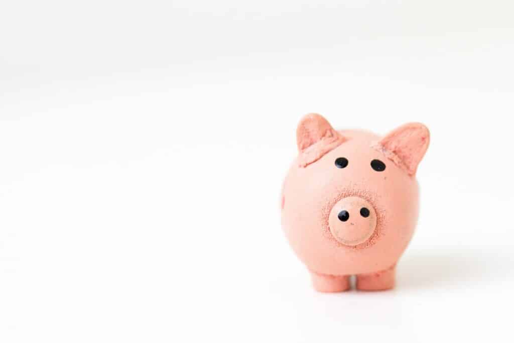 A piggy bank against a blank background